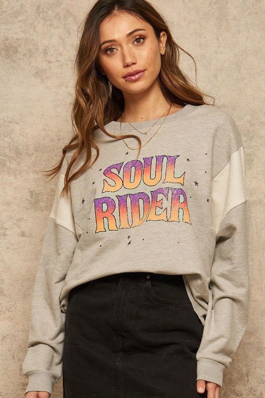 A French Terry Knit Graphic Sweatshirt - Absolute Fashion 2020