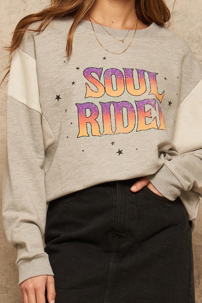 A French Terry Knit Graphic Sweatshirt - Absolute Fashion 2020