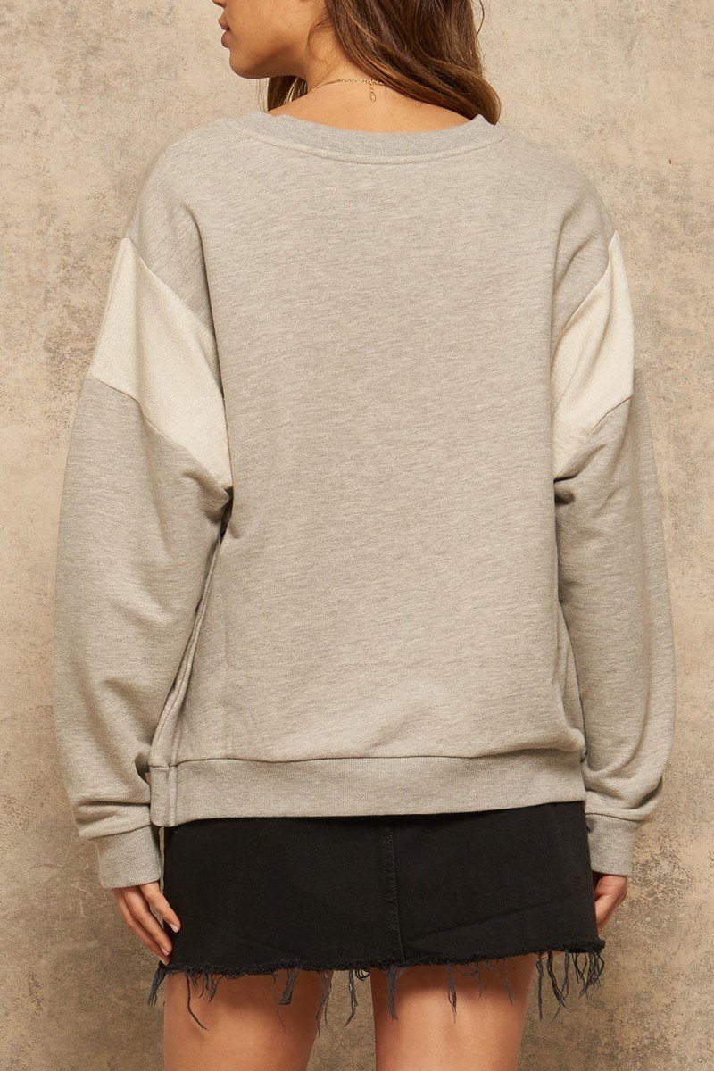 A French Terry Knit Graphic Sweatshirt - Absolute Fashion 2020