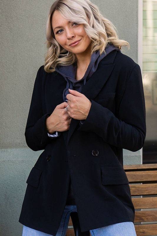 A Solid Woven Blazer Jacket - Absolute Fashion 2020