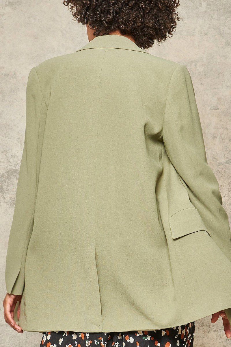 A Solid Woven Blazer Jacket - Absolute Fashion 2020
