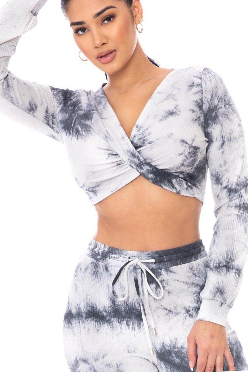 Tie Dye Ribbed Sweater Set - Absolute Fashion 2020