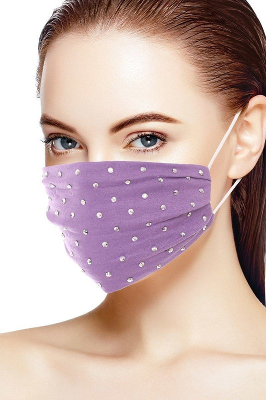 3d Shiny Silver Metal Studs Cotton Fashion Face Mask - Absolute Fashion 2020