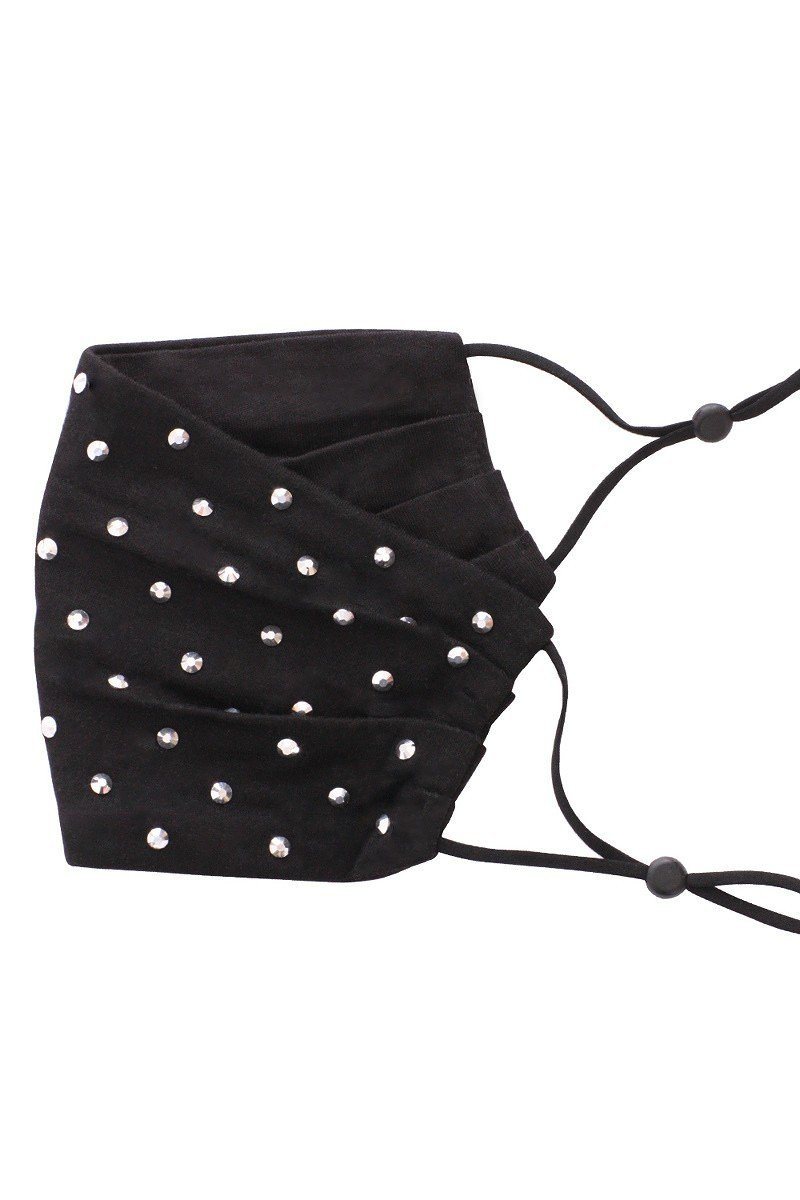 3d Shiny Silver Metal Studs Cotton Fashion Face Mask - Absolute Fashion 2020