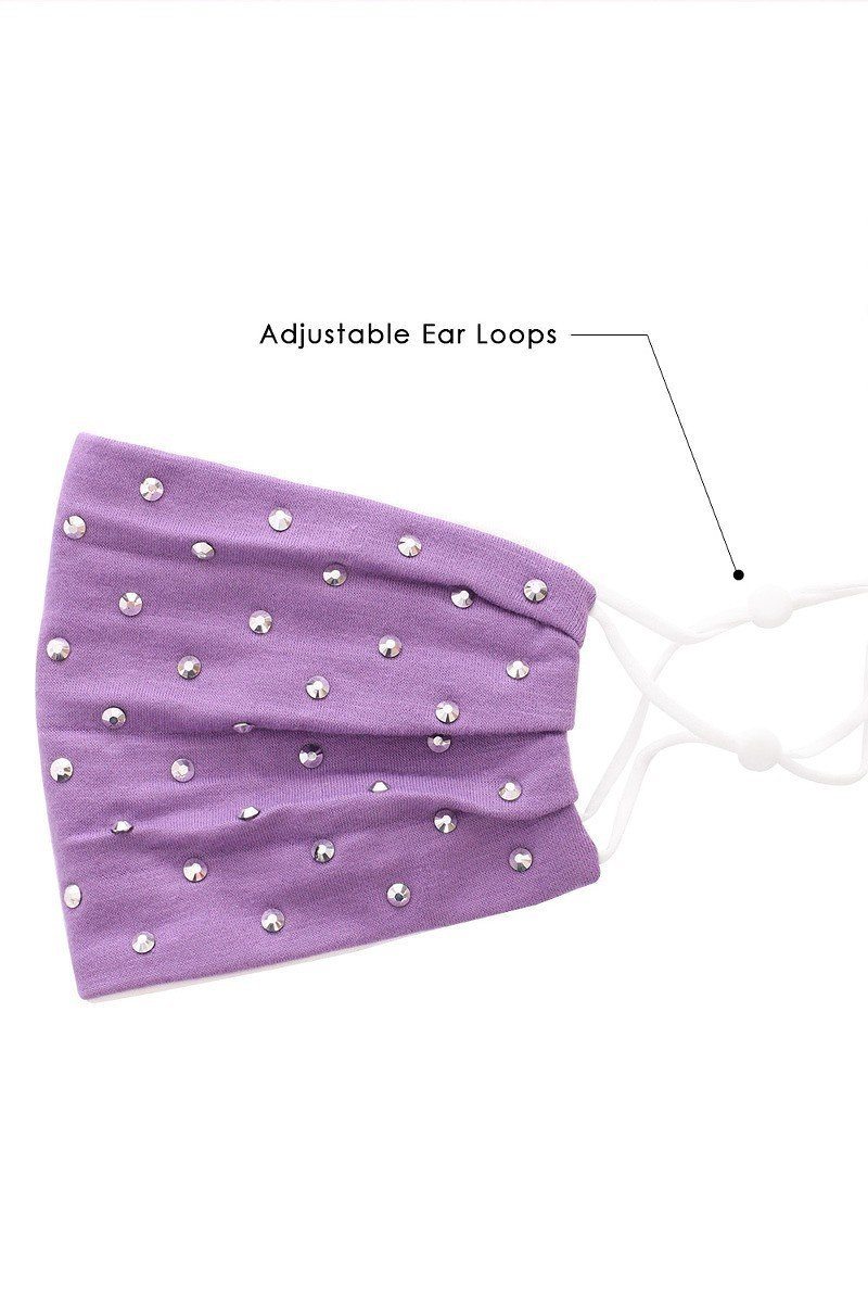 3d Shiny Silver Metal Studs Cotton Fashion Face Mask - Absolute Fashion 2020