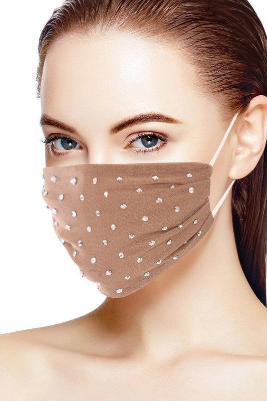 3d Shiny Silver Rhinestone Fashion Mesh Face Mask - Absolute Fashion 2020