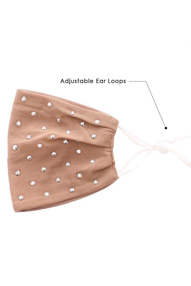 3d Shiny Silver Rhinestone Fashion Mesh Face Mask - Absolute Fashion 2020