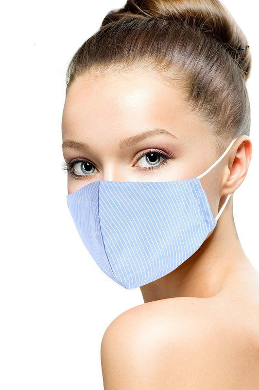 Cotton Stripe 3d Reusable Face Mask - Absolute Fashion 2020