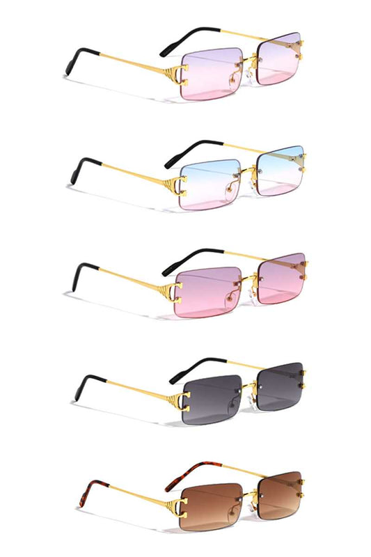 Stylish Metal Square Rimless Sunglasses - Absolute Fashion 2020
