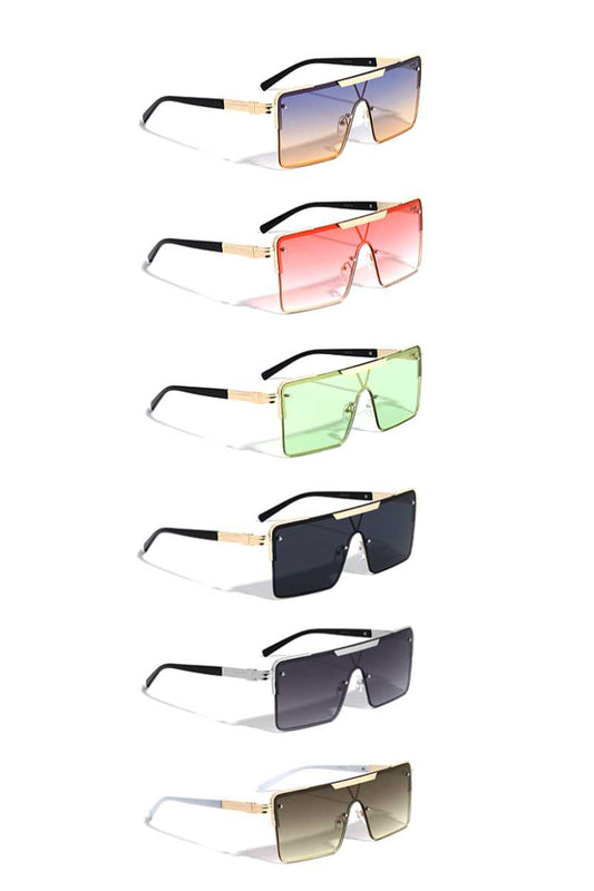 Cool Metal Rectangle Shield Sunglasses - Absolute Fashion 2020