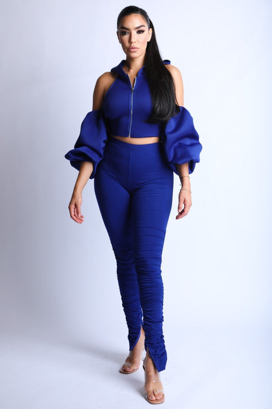 Puff Sleeve Hoodie Set - Absolute Fashion 2020
