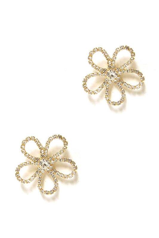 Flower Rhinestone Stud Earring - Absolute Fashion 2020