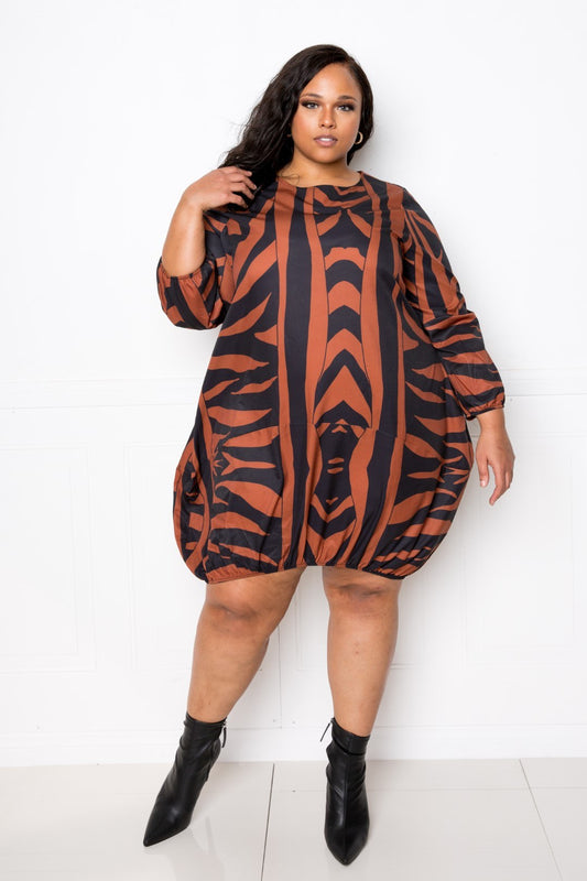 Zebra Bubbled Dress - Absolute Fashion 2020
