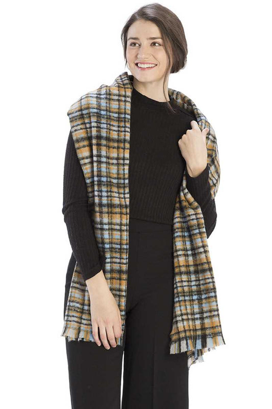 Colored Plaid Checkered Scarf - Absolute Fashion 2020