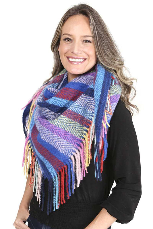 Stripes Blanket Scarf With Fringes - Absolute Fashion 2020