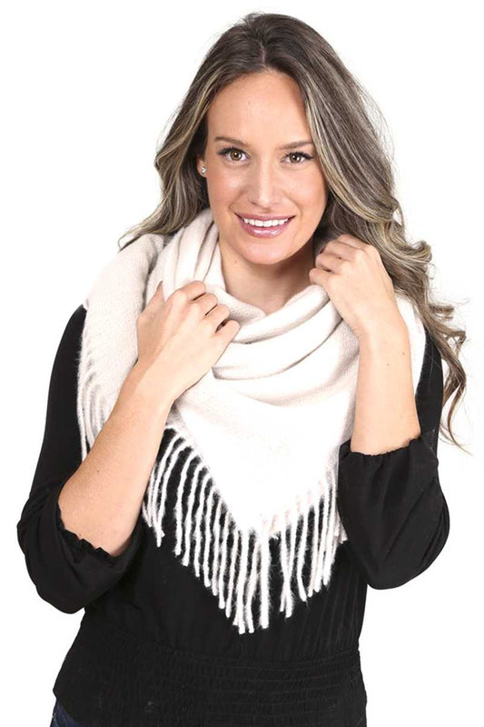 Solid Color Blanket Scarf With Fringes - Absolute Fashion 2020