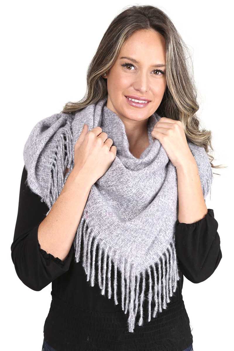Solid Color Blanket Scarf With Fringes - Absolute Fashion 2020
