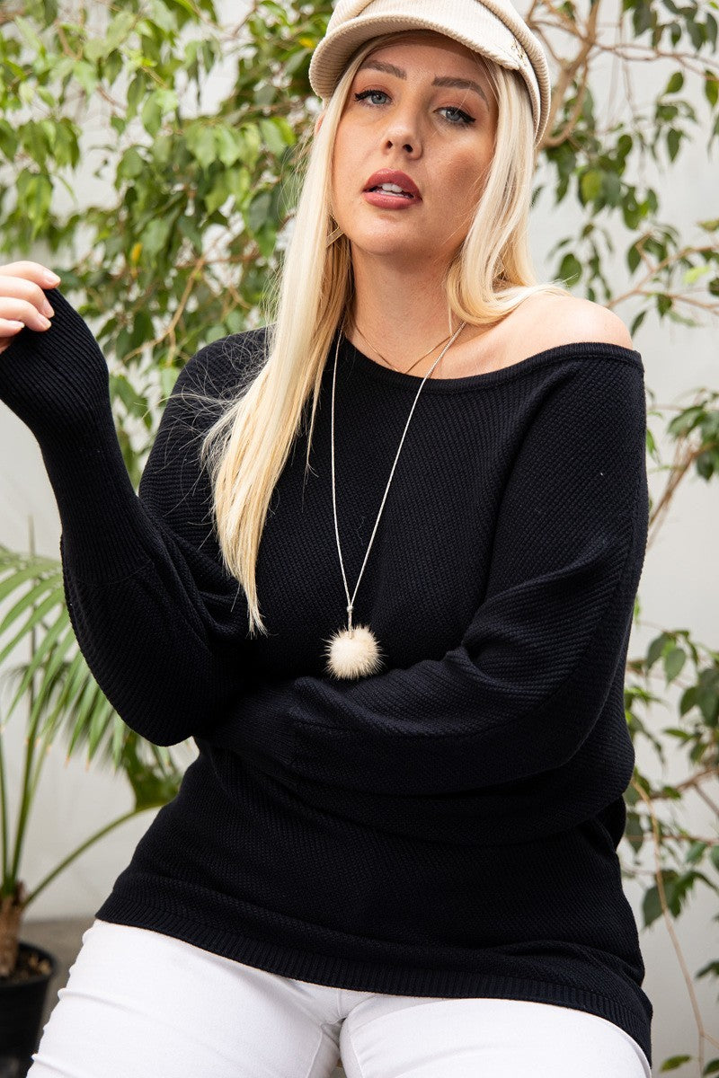 Round Neck Long Sleeve Solid Sweater - Absolute Fashion 2020