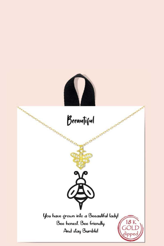 Beeautiful Pendant Dainty Message Necklace - Absolute Fashion 2020
