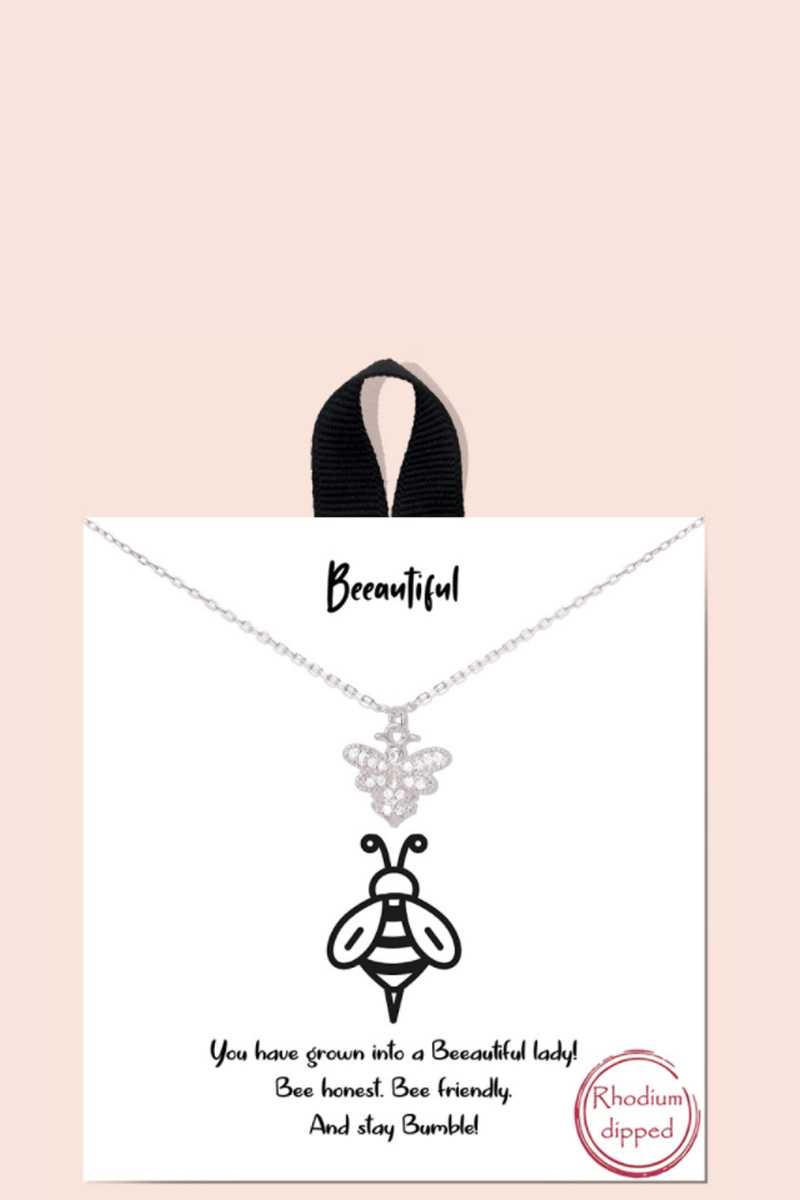 Beeautiful Pendant Dainty Message Necklace - Absolute Fashion 2020