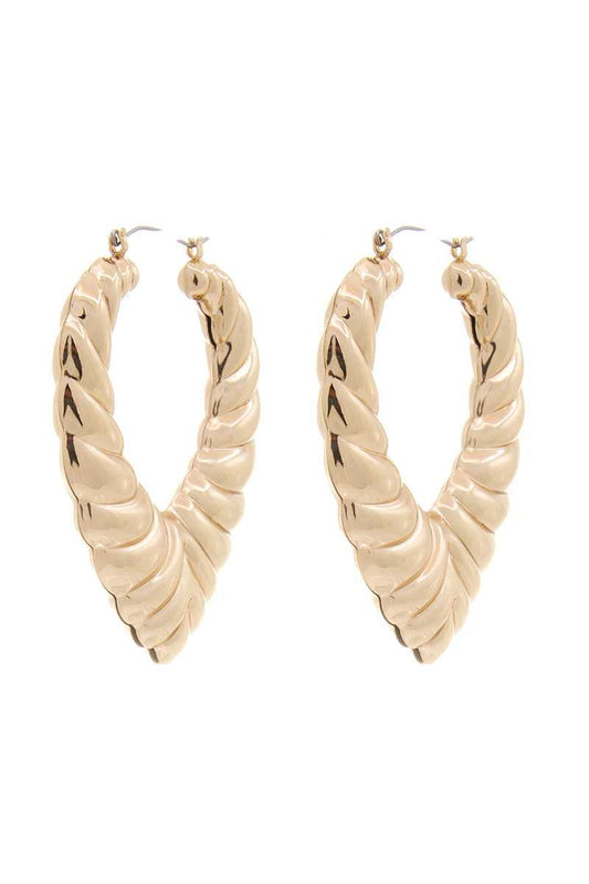 Chunky Unique Metal Earring - Absolute Fashion 2020