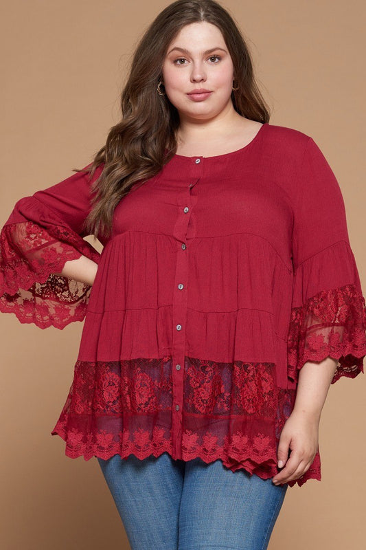 Solid Woven Button-down Blouse - Absolute Fashion 2020