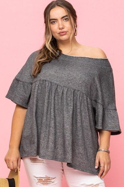 Solid French Pullover Terry Woven Top - Absolute Fashion 2020