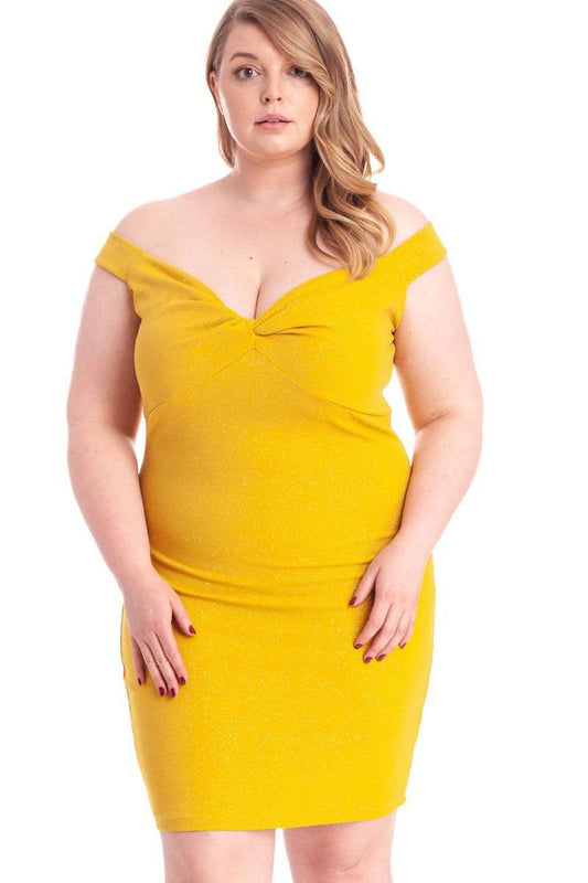 Glittered Off Shoulder Mini Dress - Absolute Fashion 2020