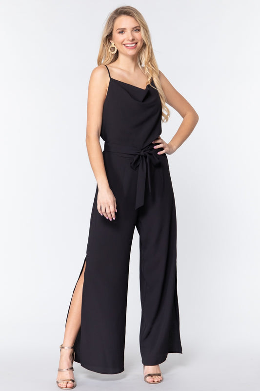 Cowl Neck Cami Woven Jumpsuit - Absolute Fashion 2020