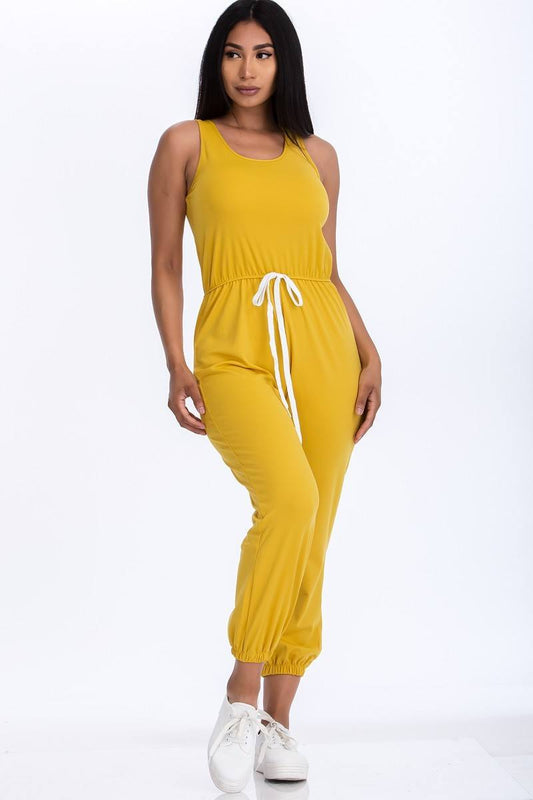 Elasticized Waist Jogger Jumpsuit - Absolute Fashion 2020