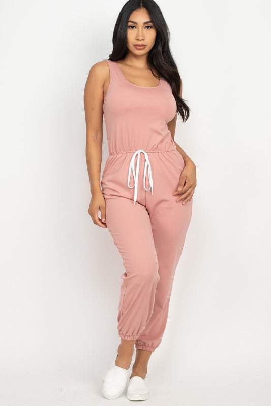 Elasticized Waist Jogger Jumpsuit - Absolute Fashion 2020