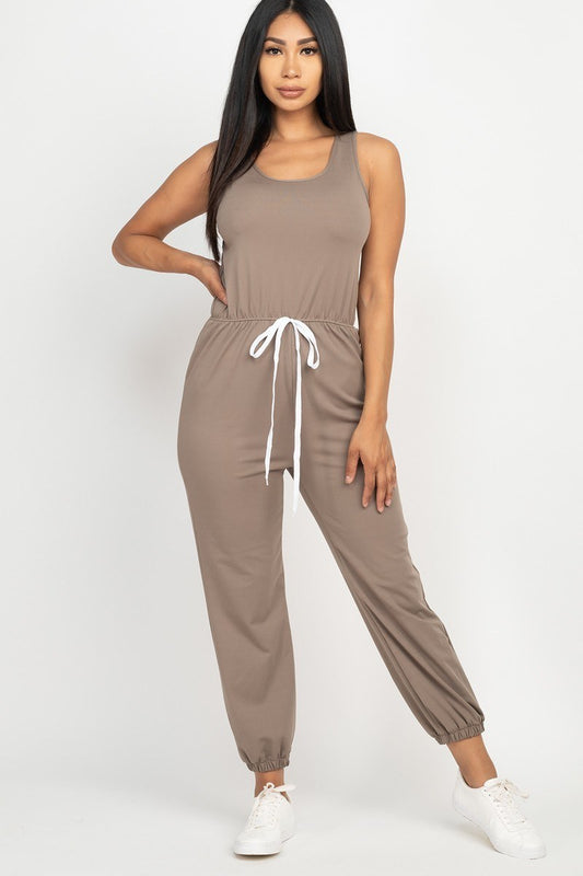 Elasticized Waist Jogger Jumpsuit - Absolute Fashion 2020