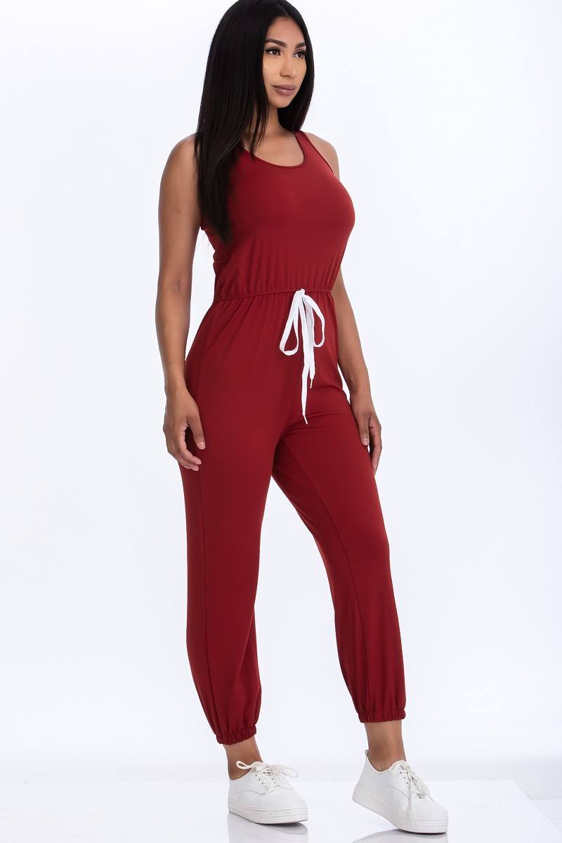 Elasticized Waist Jogger Jumpsuit - Absolute Fashion 2020