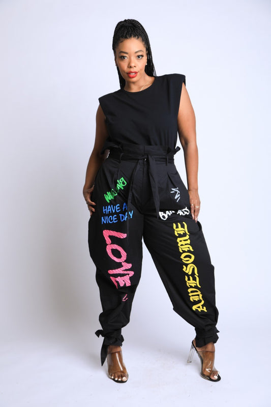 Graffiti Harem Pants - Absolute Fashion 2020
