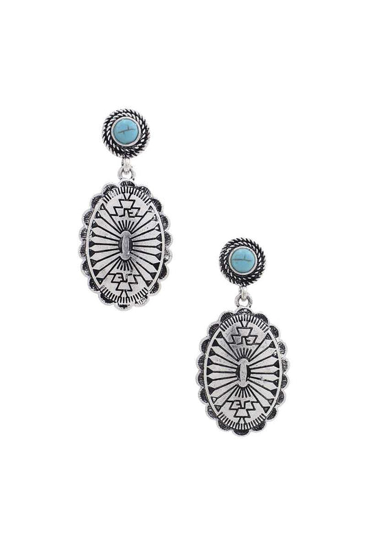 Western Concho Earring - Absolute Fashion 2020