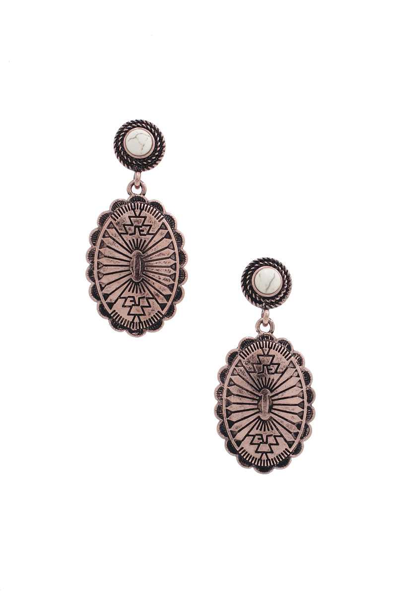 Western Concho Earring - Absolute Fashion 2020