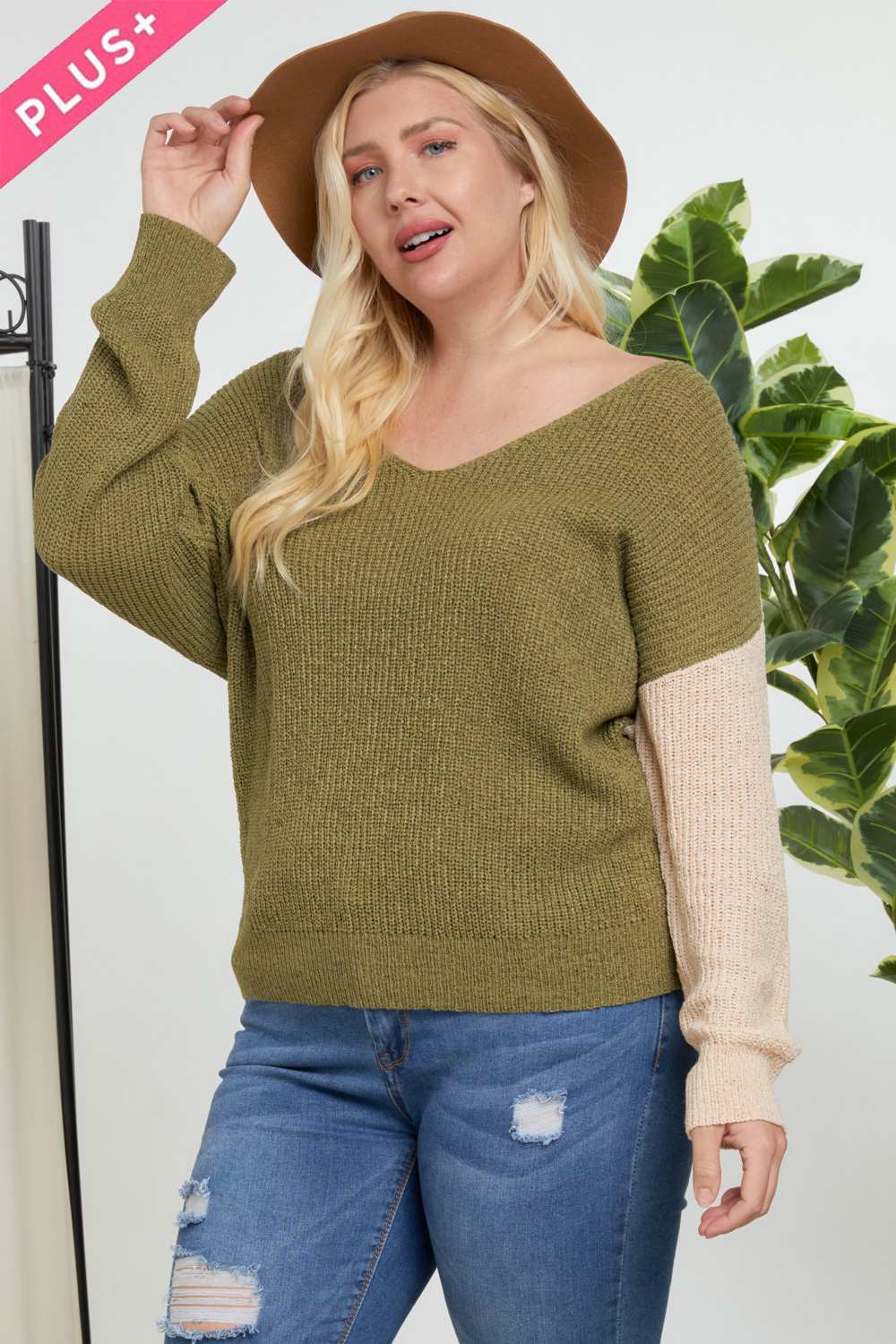 Color Block V Neck Sweater - Absolute Fashion 2020