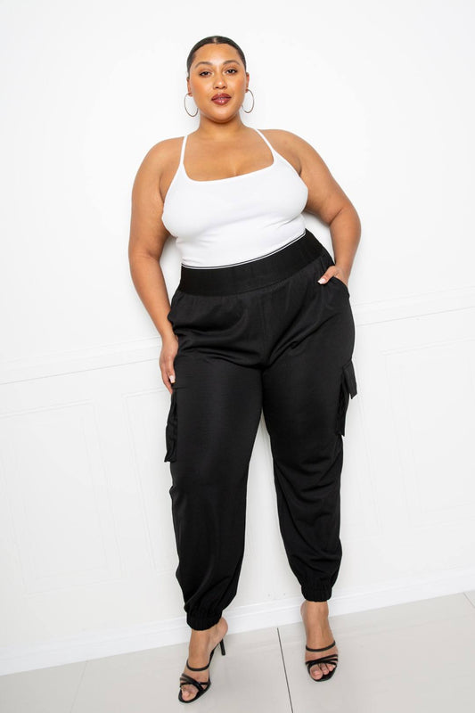 Utility Jogger Pants With Elastic Band - Absolute Fashion 2020