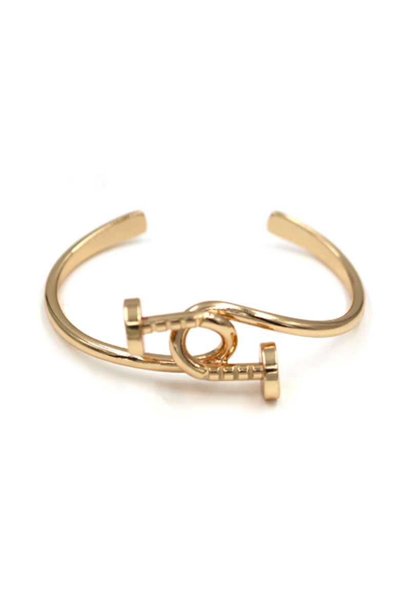 Twisted Nail Head Cuff Bracelet - Absolute Fashion 2020