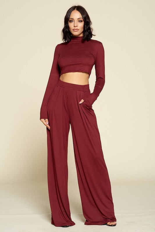 Casual Solid Color Two Piece Set - Absolute Fashion 2020