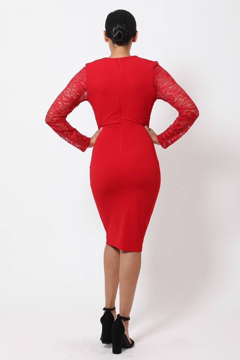Crochet-lace Bodycon Dress - Absolute Fashion 2020