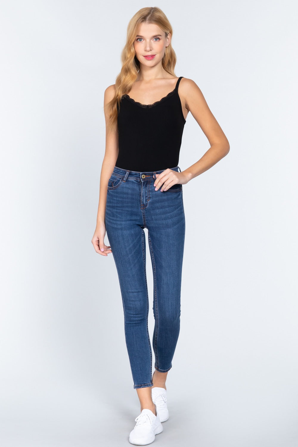 Heavy Rib Cami W/lace Bodysuit - Absolute Fashion 2020
