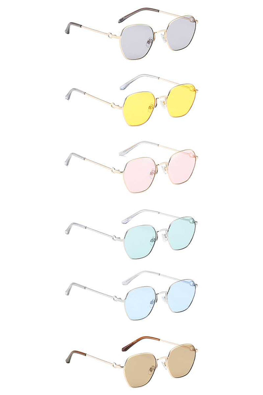 Dazzling Small Metallic Rounded Sunglasses - Absolute Fashion 2020