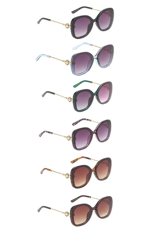Amazing Lens Pearl Style Decorated Temple Sunglasses - Absolute Fashion 2020