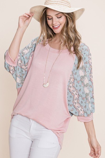 Solid French Terry Fashion Top - Absolute Fashion 2020