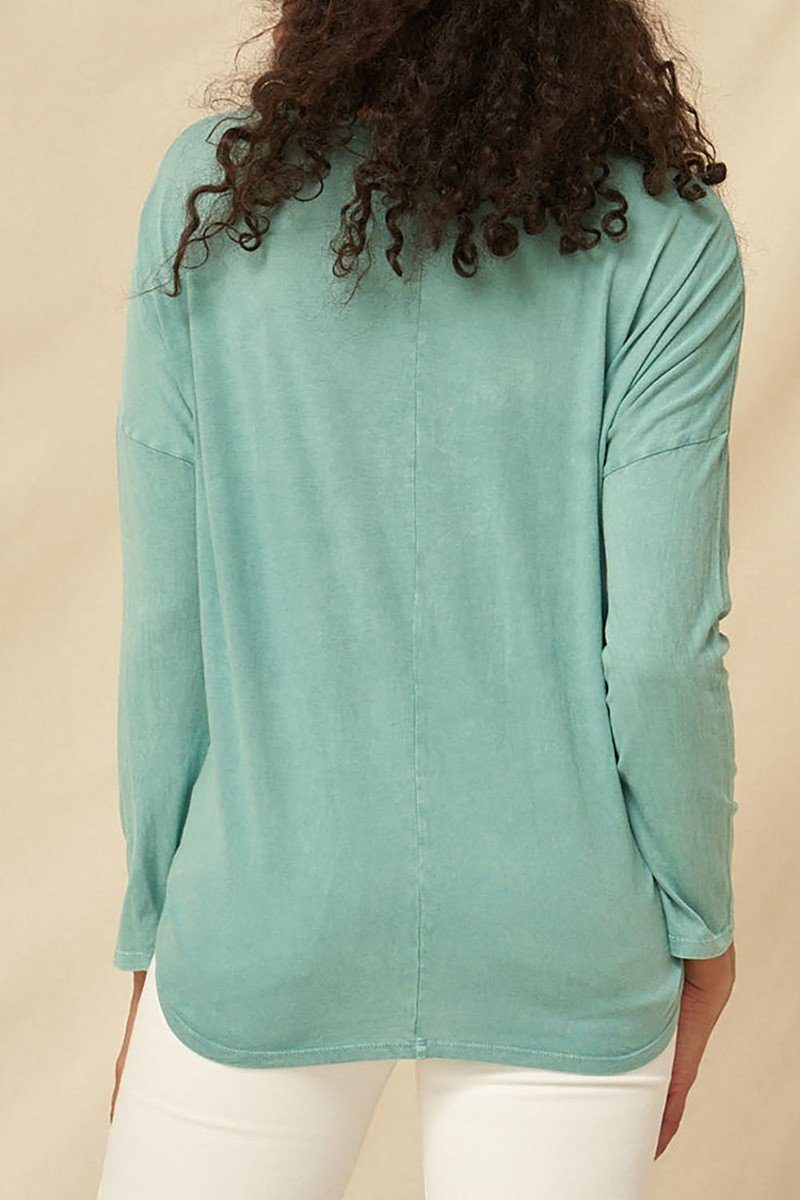 A Mineral Washed Knit Top - Absolute Fashion 2020
