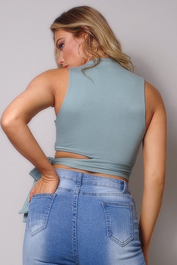 Sleeveless Cutout Side Tie Basic Top - Absolute Fashion 2020