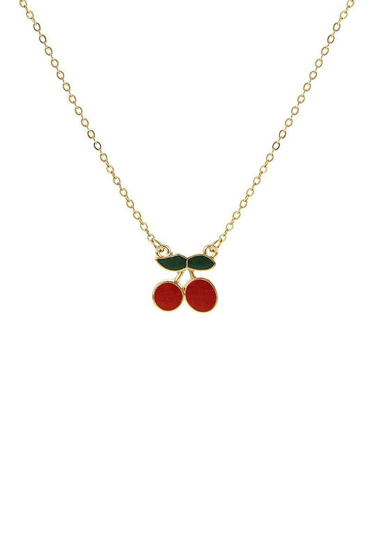 Fashion Cherry Metal Necklace - Absolute Fashion 2020
