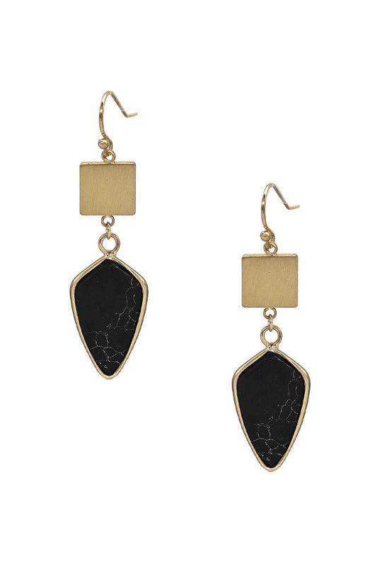 Fashion Marbling Stone Dangle Earring - Absolute Fashion 2020