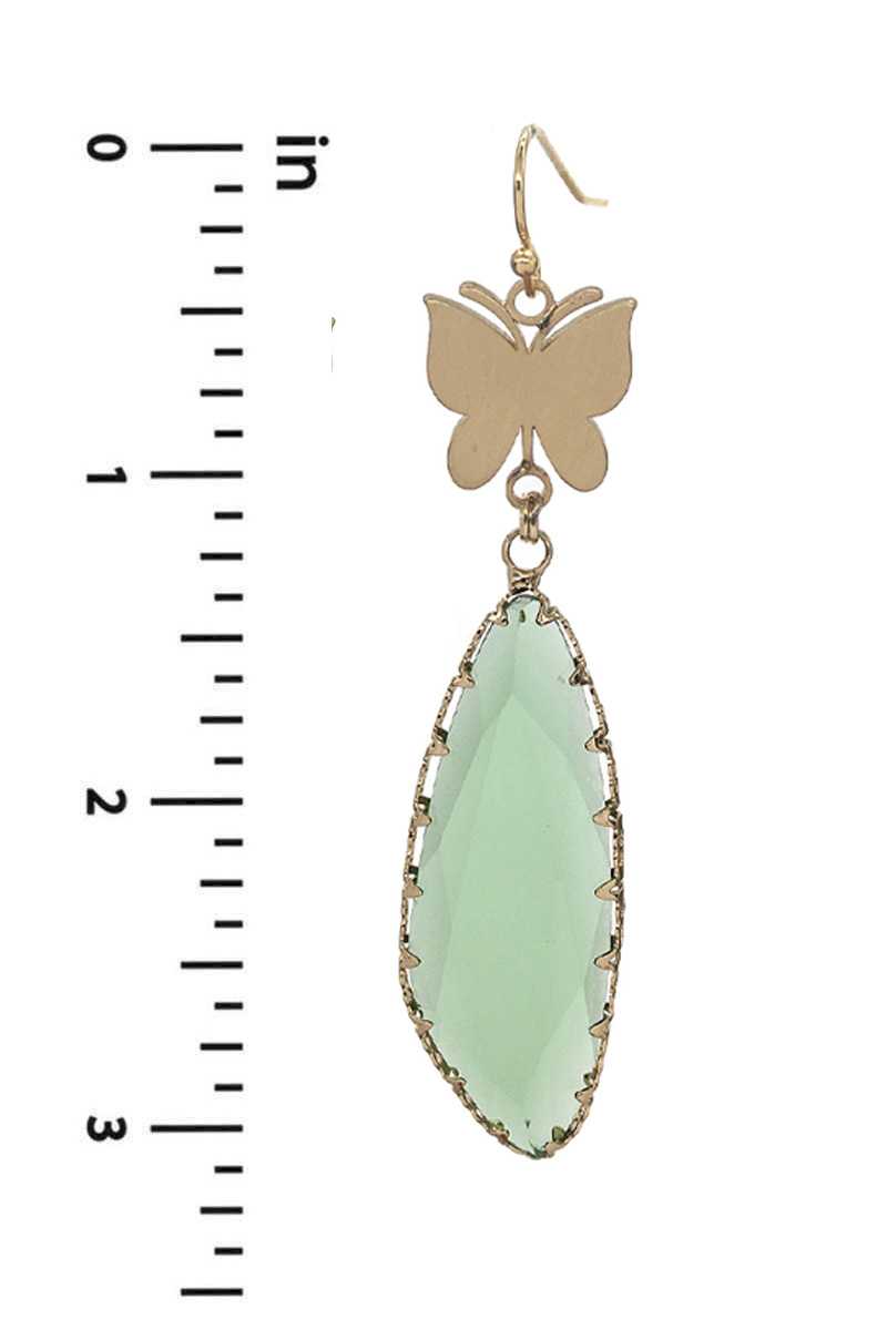 Fashion Butterfly Clear Stone Dangle Earring - Absolute Fashion 2020